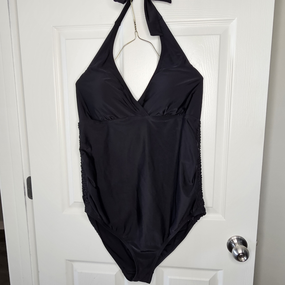 Motherhood Maternity Halter One Piece Bathing Suit - XL